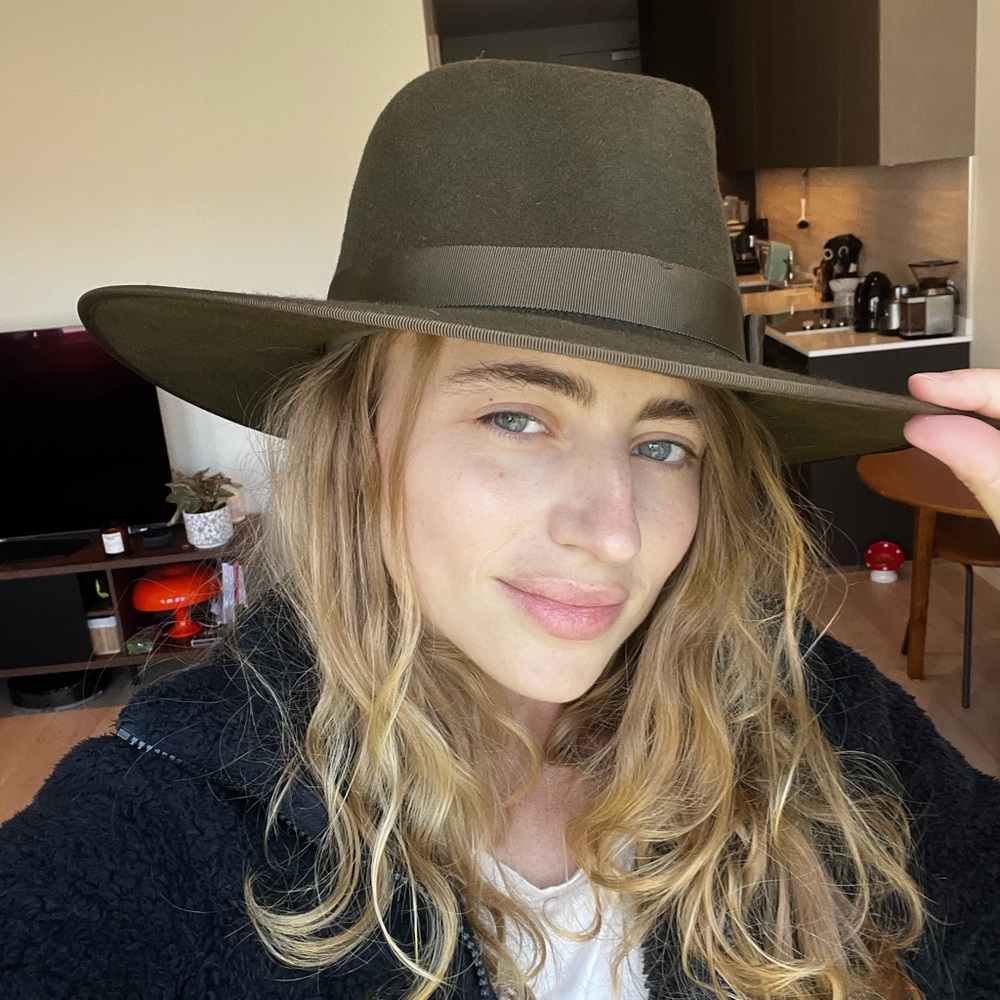 Olive Green Fedora Wool Cowboy Hat Timeless Style